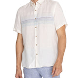 Camisa Lino Orgánico Hombre Linenstripe Beige Rockford
