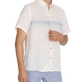 Camisa Lino Orgánico Hombre Linenstripe Beige Rockford