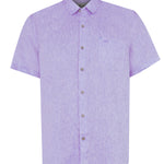 Camisa Lino Orgánico Hombre Linenshort Morado Rockford