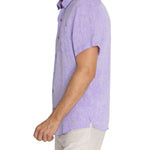 Camisa Lino Orgánico Hombre Linenshort Morado Rockford