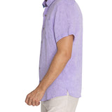 Camisa Lino Orgánico Hombre Linenshort Morado Rockford