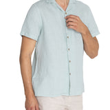 Camisa Lino Orgánico Hombre Braga Verde Rockford