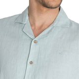 Camisa Lino Orgánico Hombre Braga Verde Rockford