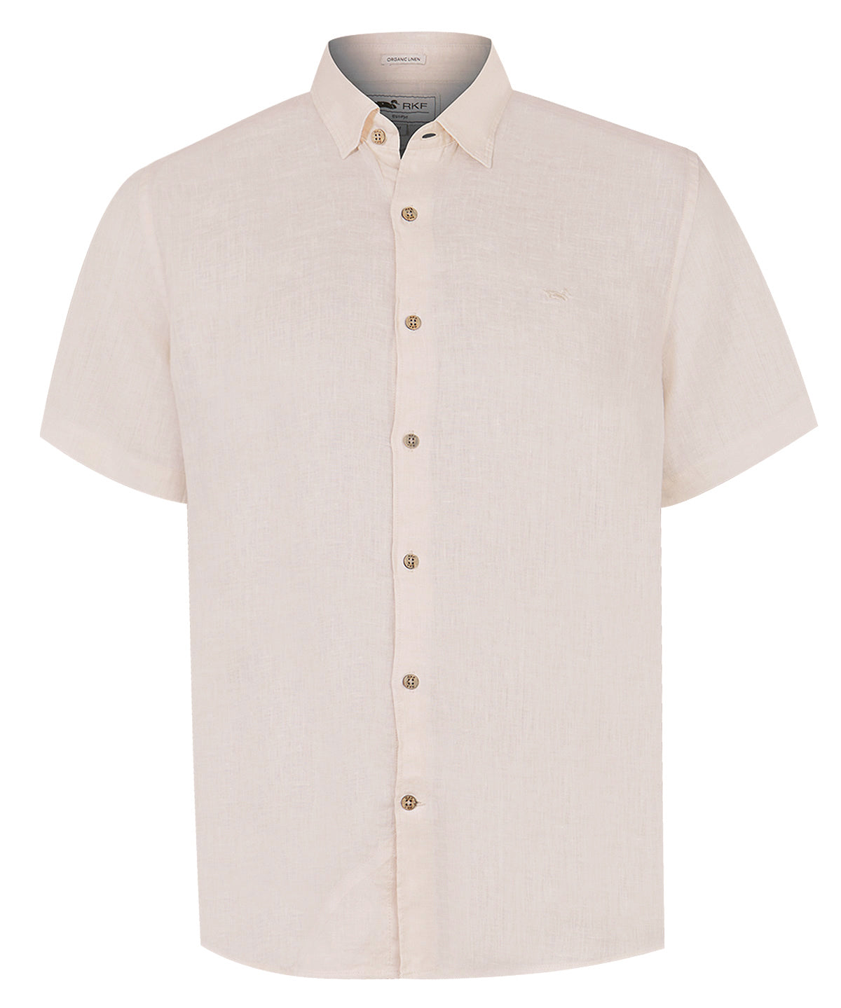 Camisa Lino Orgánico Hombre Linenjer Beige Rockford