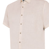 Camisa Lino Orgánico Hombre Linenjer Beige Rockford