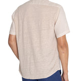 Camisa Lino Orgánico Hombre Linenjer Beige Rockford