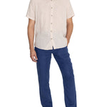 Camisa Lino Orgánico Hombre Linenjer Beige Rockford