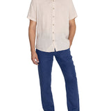 Camisa Lino Orgánico Hombre Linenjer Beige Rockford