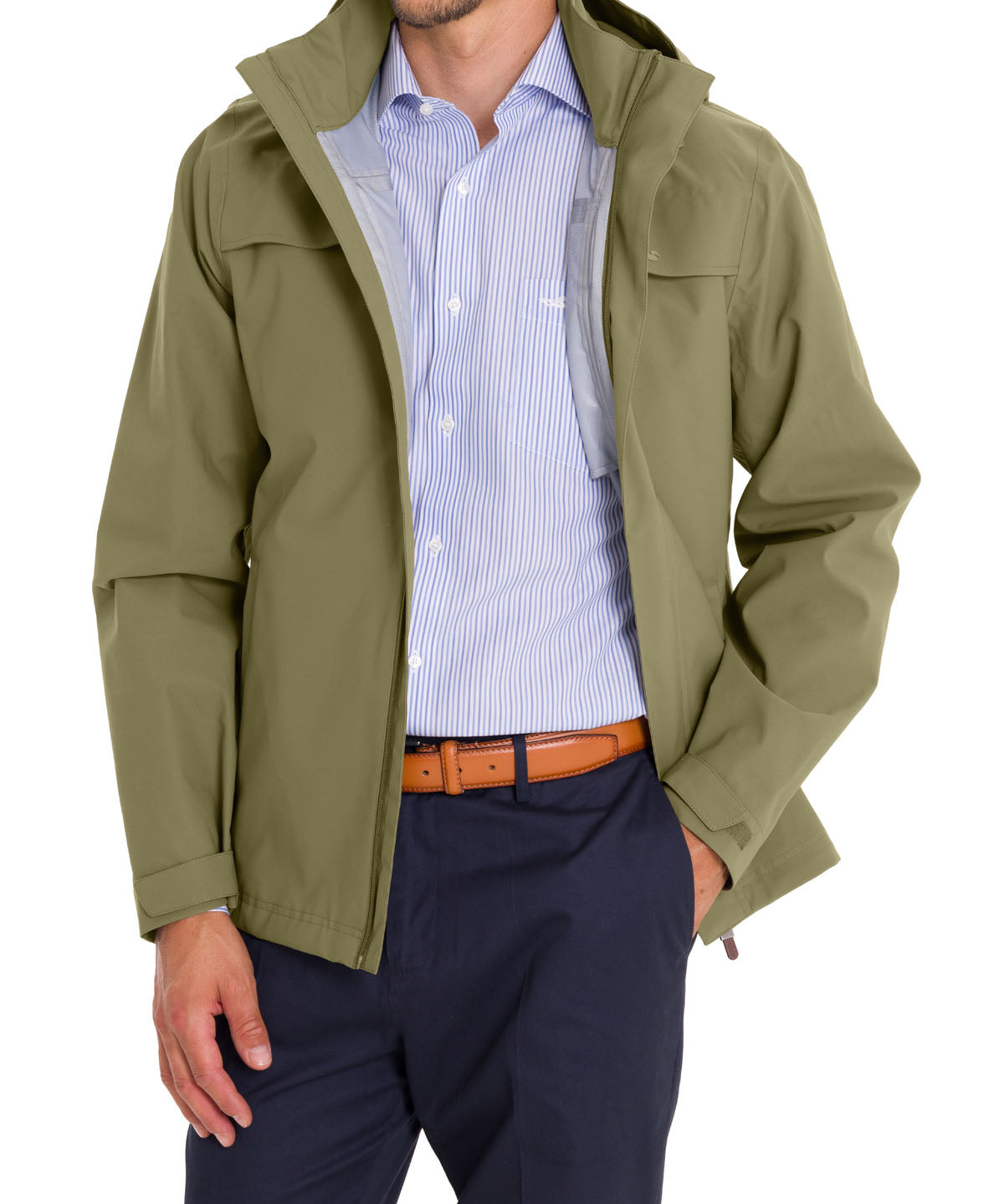 Cortaviento Fibras Recicladas Hombre Rain Verde Rockford