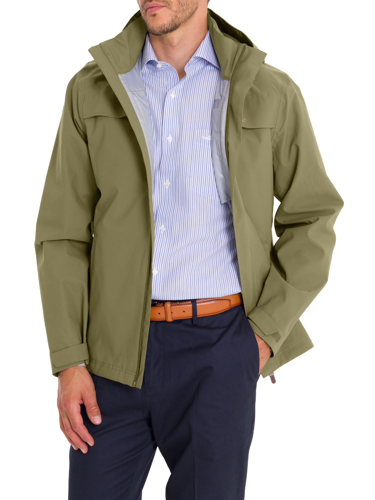 Cortaviento Fibras Recicladas Hombre Rain Verde Rockford