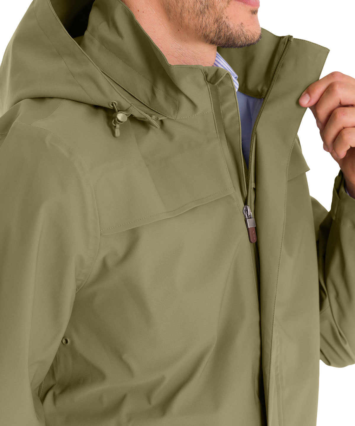 Cortaviento Fibras Recicladas Hombre Rain Verde Rockford