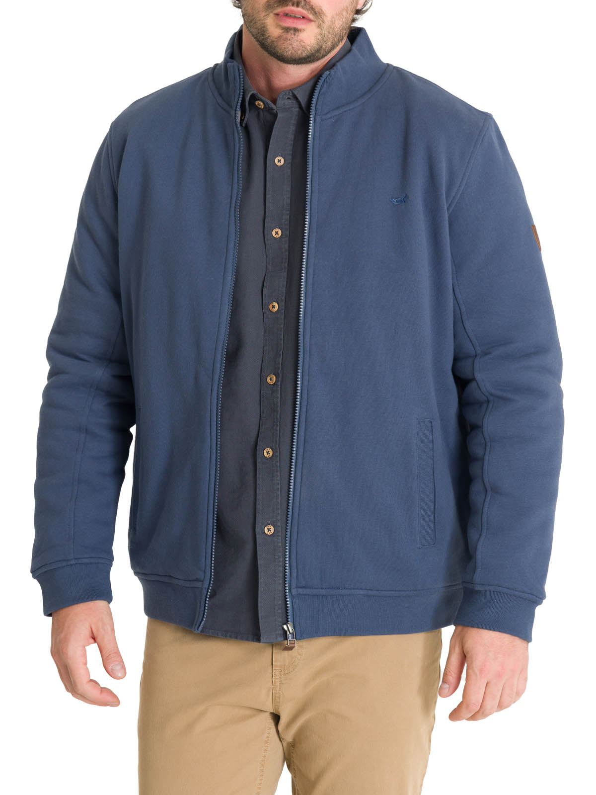 Polerón Algodón Orgánico Hombre Orvieto Azul Rockford