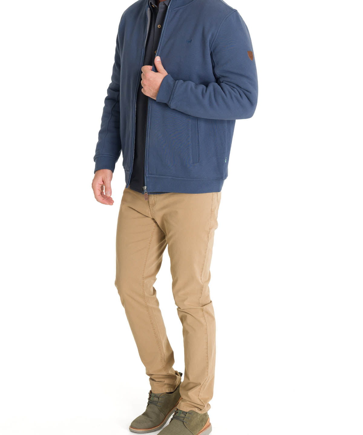 Polerón Algodón Orgánico Hombre Orvieto Azul Rockford
