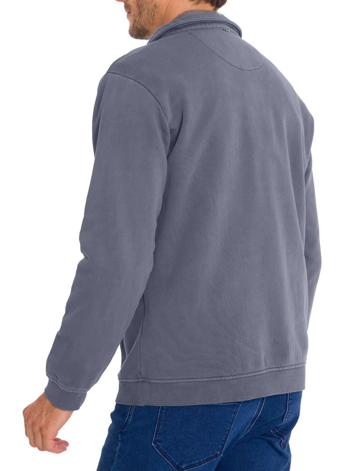 Polerón Algodón Orgánico Hombre Ceuta Azul Rockford