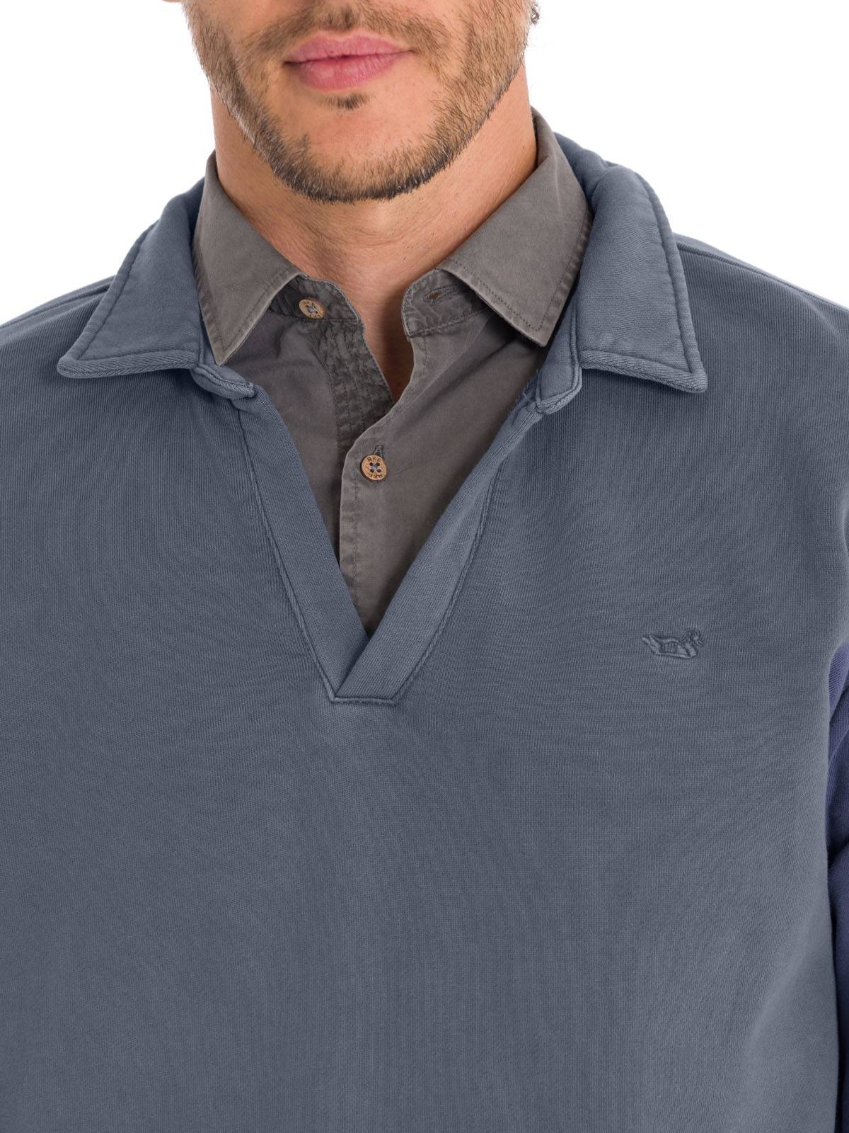 Polerón Algodón Orgánico Hombre Ceuta Azul Rockford
