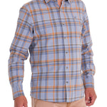 Camisa Algodón Orgánico Hombre Flannel Azul Rockford