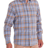 Camisa Algodón Orgánico Hombre Flannel Azul Rockford