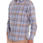 Camisa Algodón Orgánico Hombre Flannel Azul Rockford
