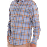 Camisa Algodón Orgánico Hombre Flannel Azul Rockford