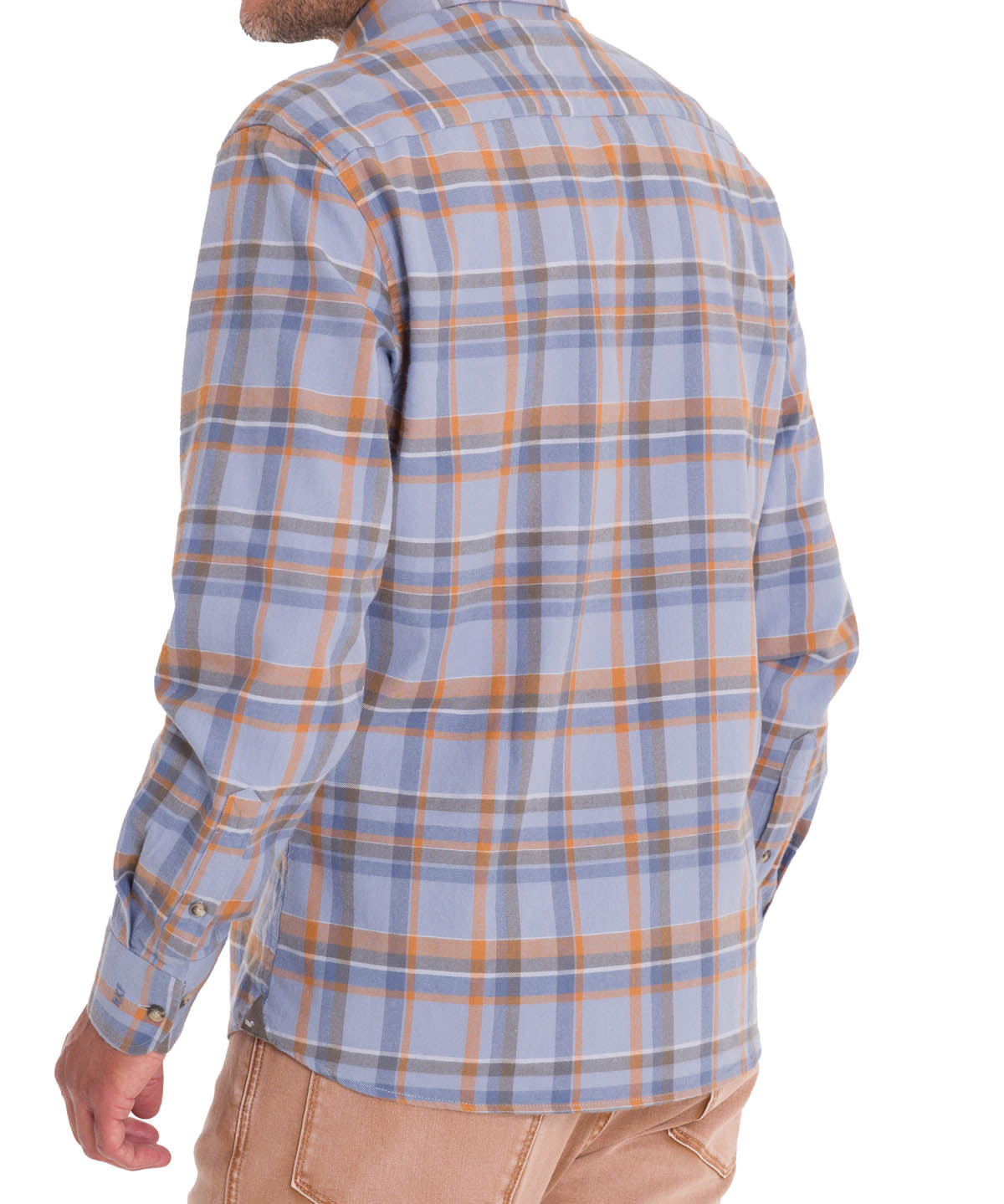 Camisa Algodón Orgánico Hombre Flannel Azul Rockford