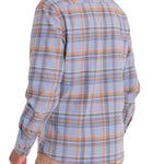 Camisa Algodón Orgánico Hombre Flannel Azul Rockford