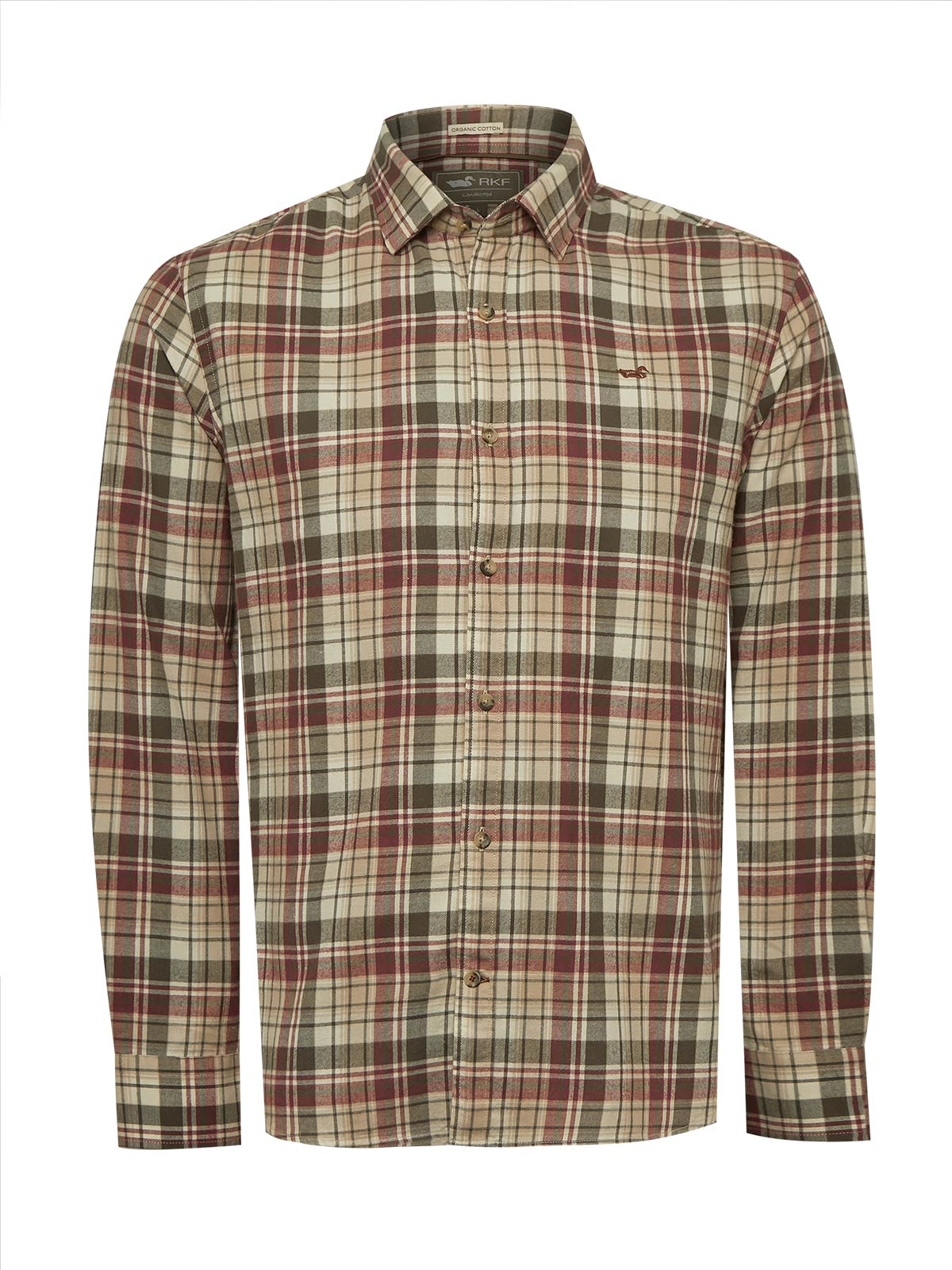 Camisa Algodón Orgánico Hombre Flannel Café Rockford