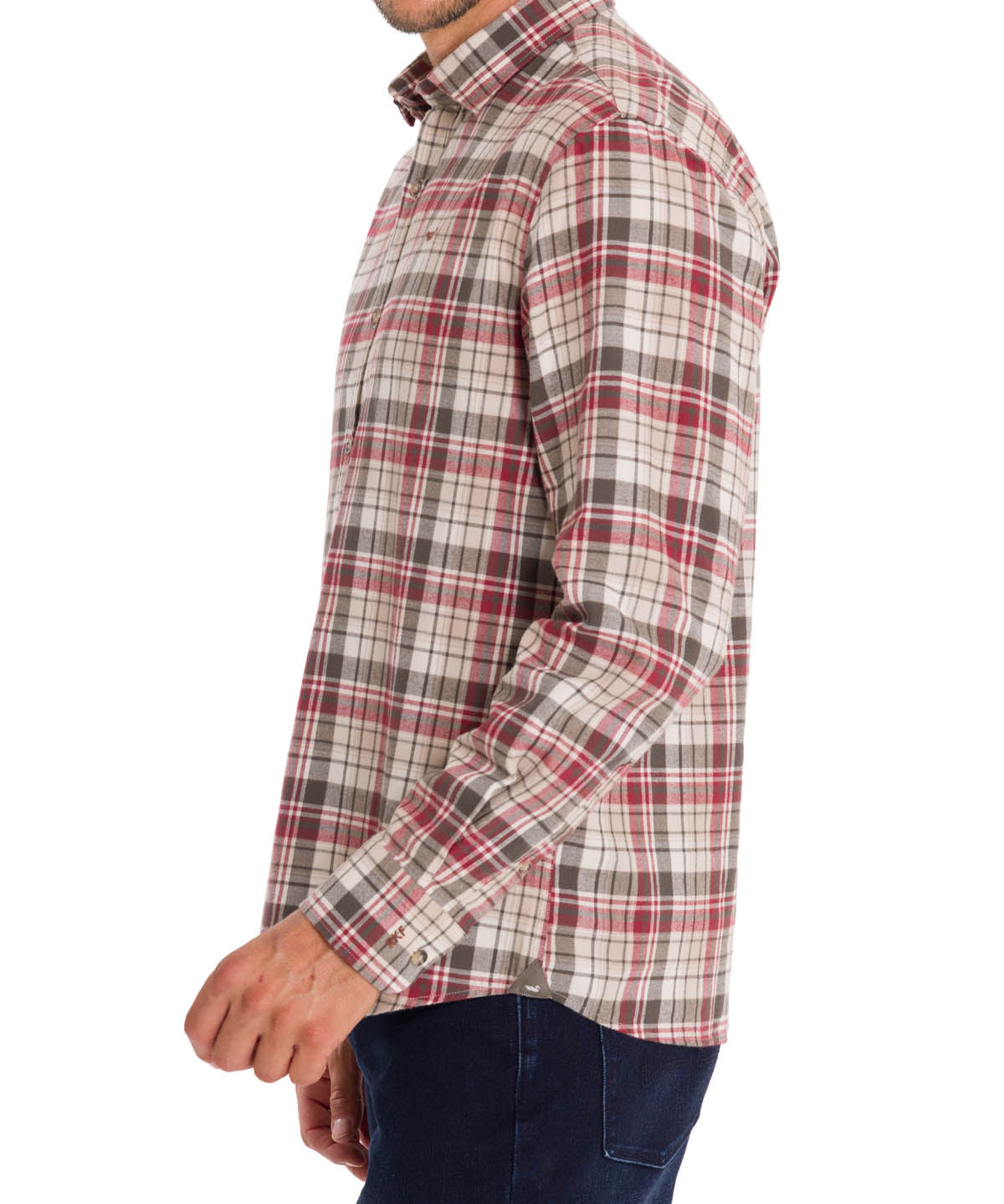 Camisa Algodón Orgánico Hombre Flannel Café Rockford