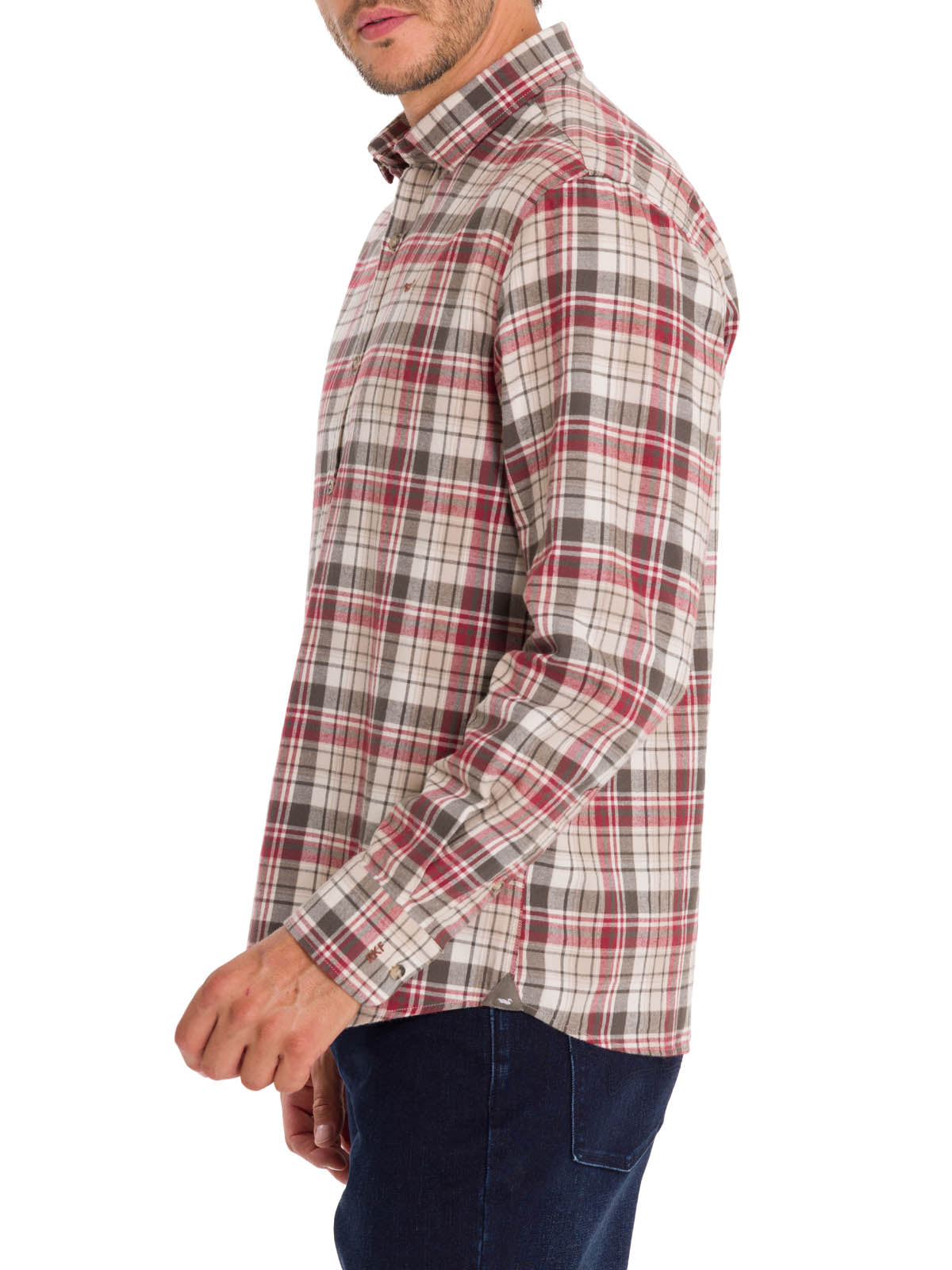 Camisa Algodón Orgánico Hombre Flannel Café Rockford