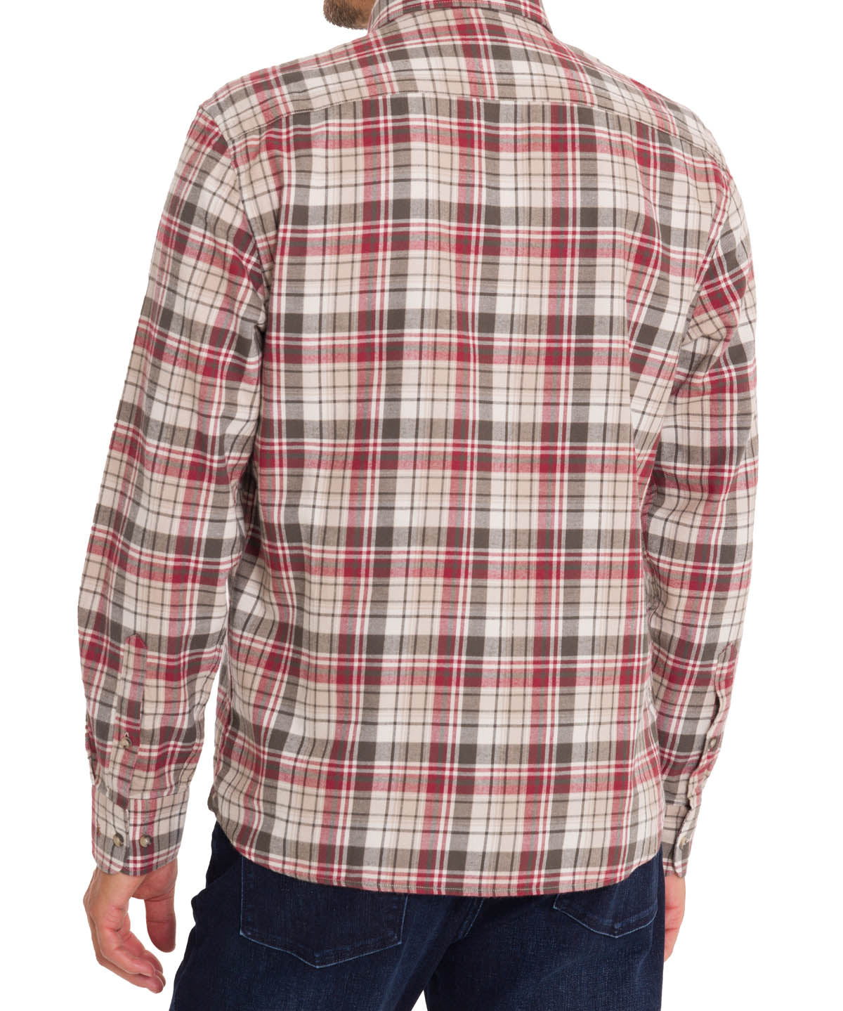 Camisa Algodón Orgánico Hombre Flannel Café Rockford