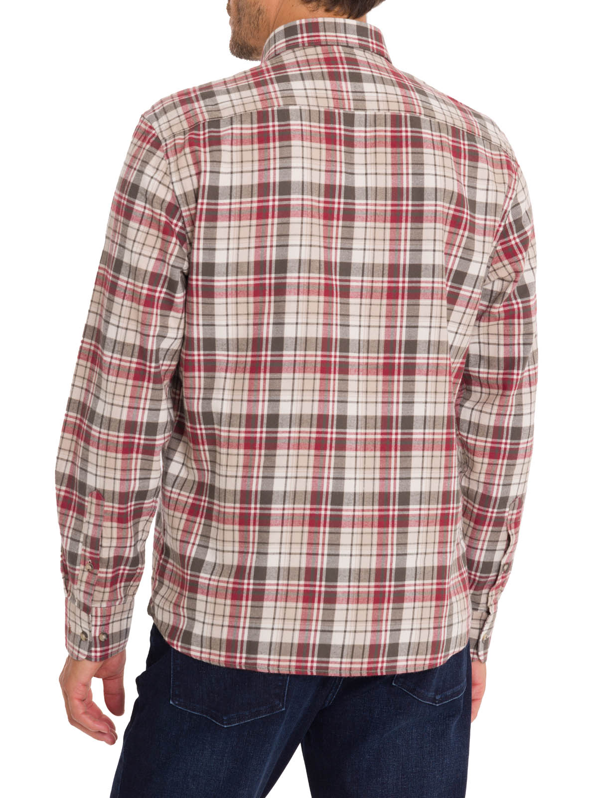 Camisa Algodón Orgánico Hombre Flannel Café Rockford