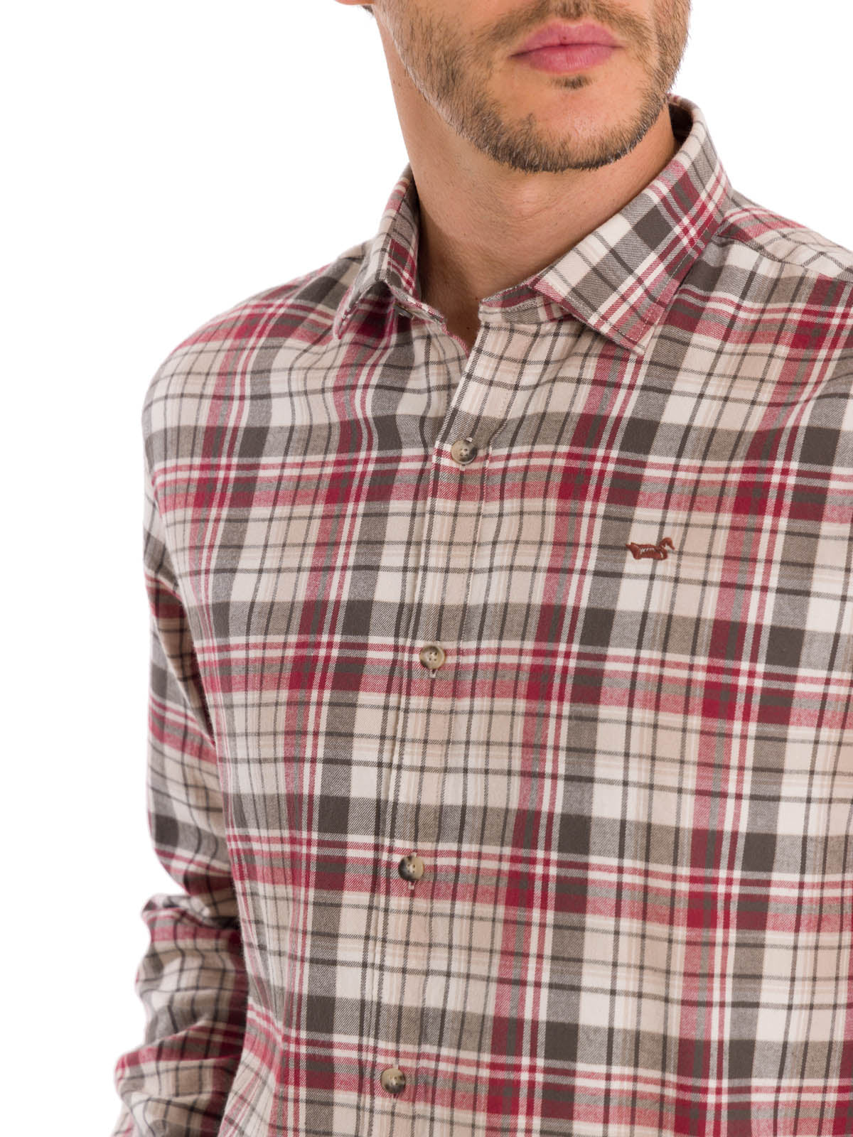 Camisa Algodón Orgánico Hombre Flannel Café Rockford