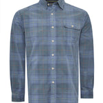 Camisa Algodón Orgánico Hombre Tartancord Azul Rockford
