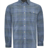 Camisa Algodón Orgánico Hombre Tartancord Azul Rockford