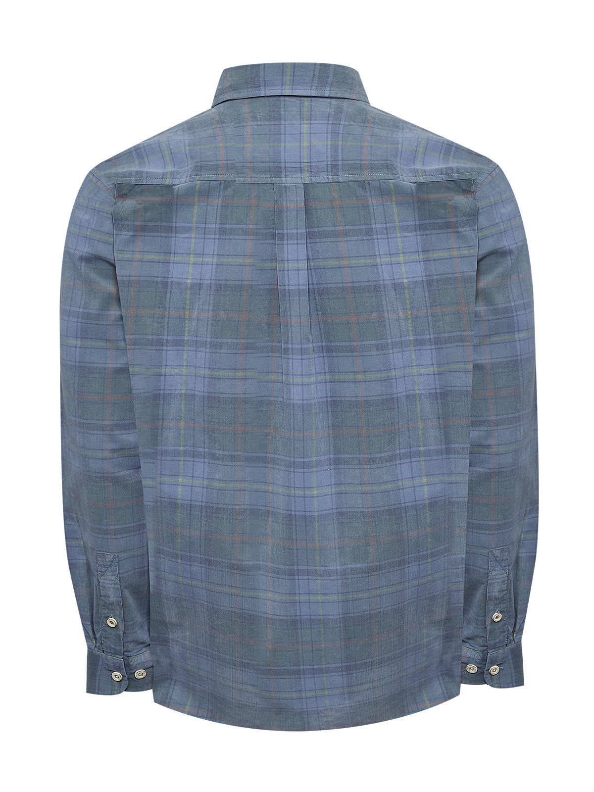 Camisa Algodón Orgánico Hombre Tartancord Azul Rockford