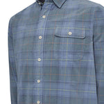 Camisa Algodón Orgánico Hombre Tartancord Azul Rockford