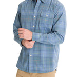 Camisa Algodón Orgánico Hombre Tartancord Azul Rockford