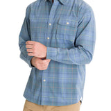 Camisa Algodón Orgánico Hombre Tartancord Azul Rockford