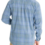 Camisa Algodón Orgánico Hombre Tartancord Azul Rockford