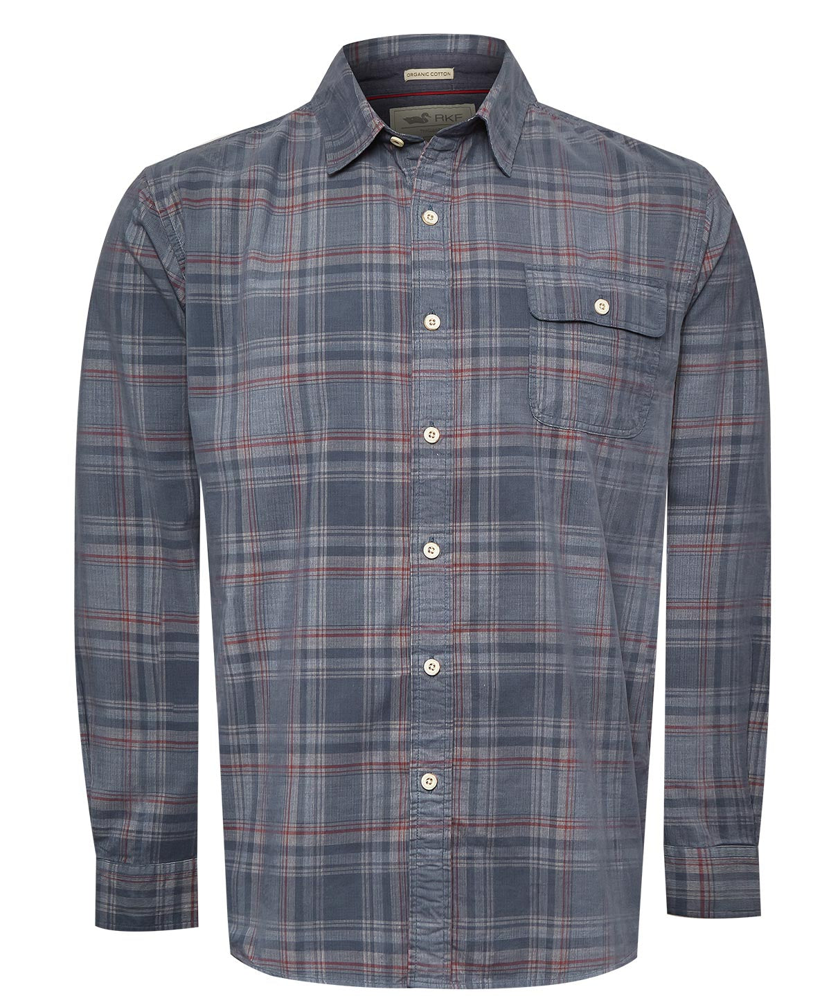 Camisa Algodón Orgánico Hombre Tartancord Verde Rockford