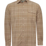 Camisa Algodón Orgánico Hombre Tartancord Beige Rockford