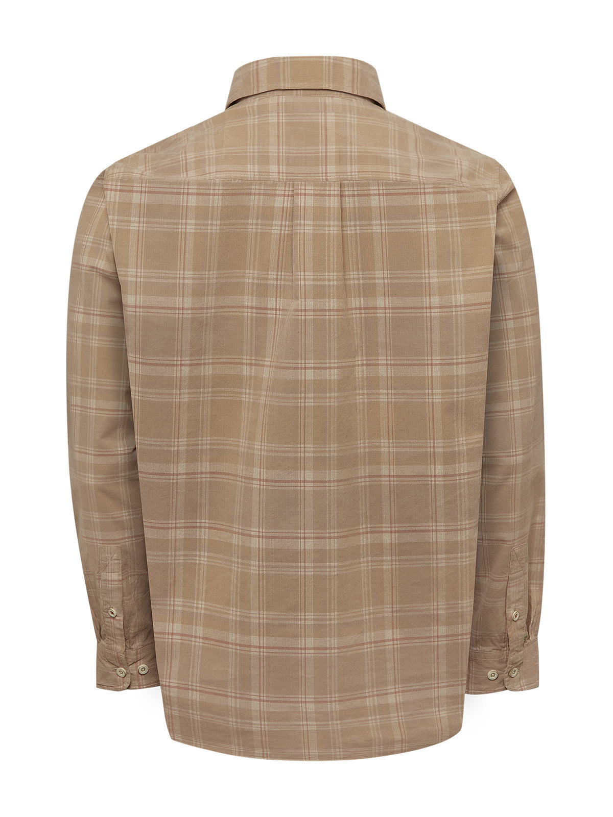 Camisa Algodón Orgánico Hombre Tartancord Beige Rockford