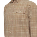 Camisa Algodón Orgánico Hombre Tartancord Beige Rockford