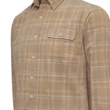 Camisa Algodón Orgánico Hombre Tartancord Beige Rockford