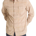 Camisa Algodón Orgánico Hombre Tartancord Beige Rockford