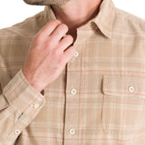 Camisa Algodón Orgánico Hombre Tartancord Beige Rockford