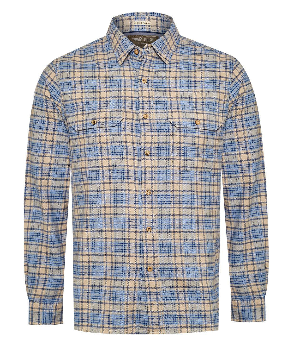 Camisa Algodón Orgánico Hombre Padua Azul Rockford