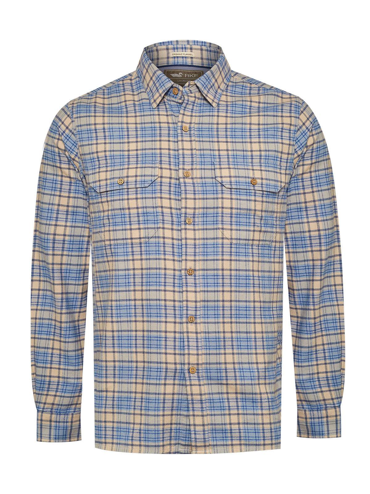 Camisa Algodón Orgánico Hombre Padua Azul Rockford