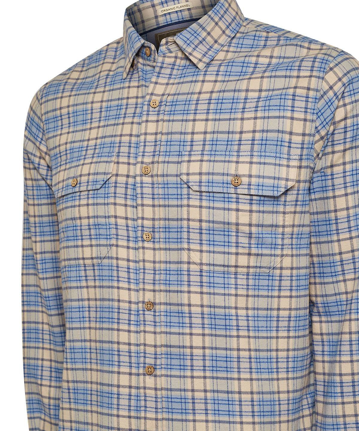 Camisa Algodón Orgánico Hombre Padua Azul Rockford