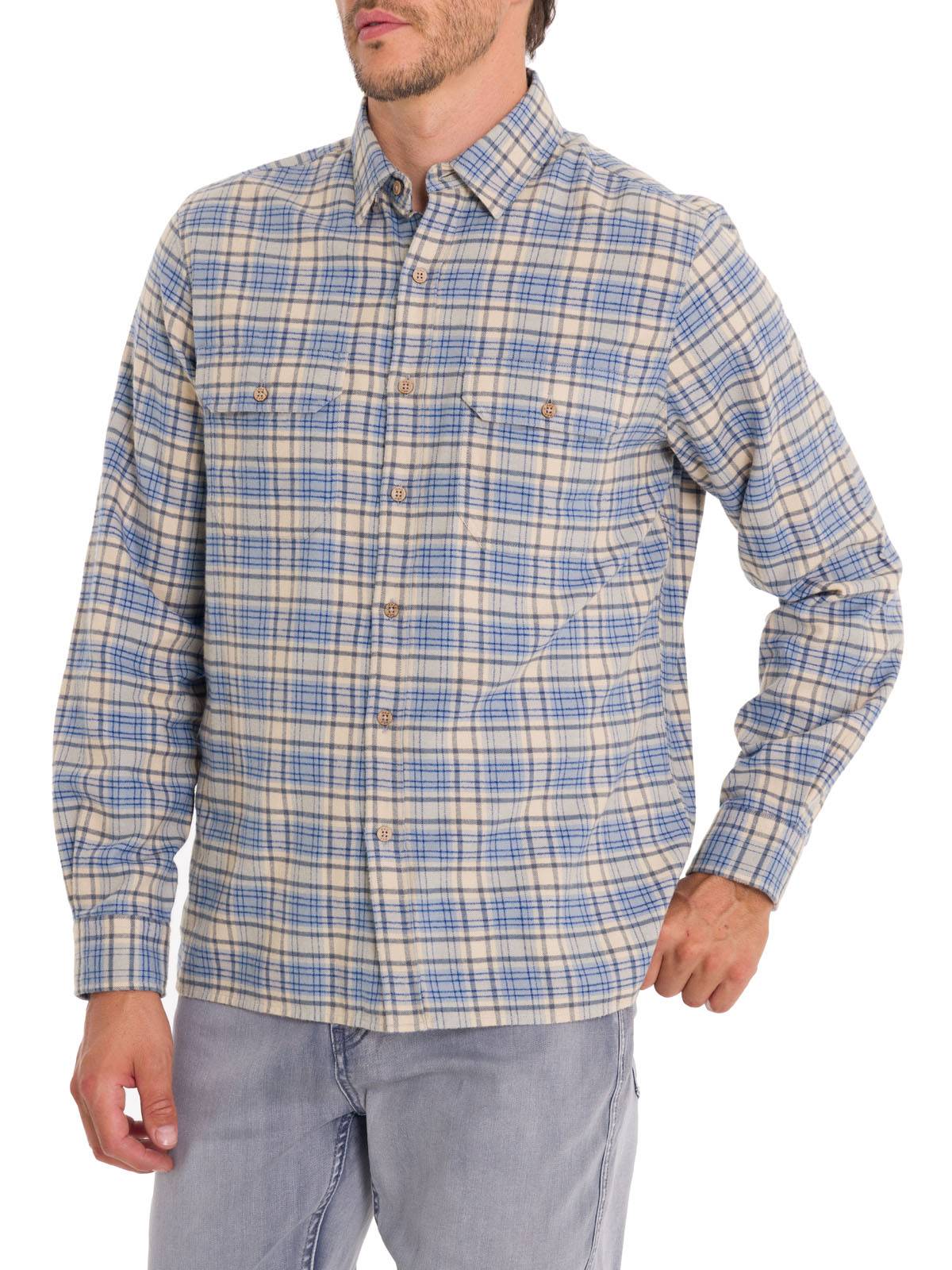 Camisa Algodón Orgánico Hombre Padua Azul Rockford