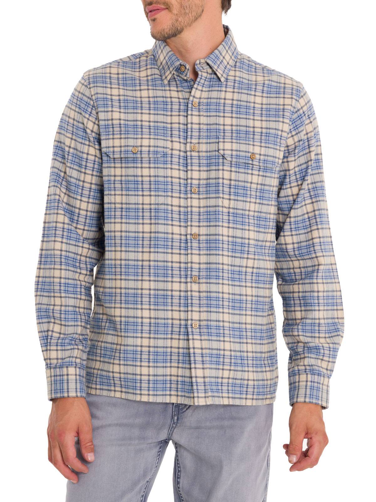 Camisa Algodón Orgánico Hombre Padua Azul Rockford